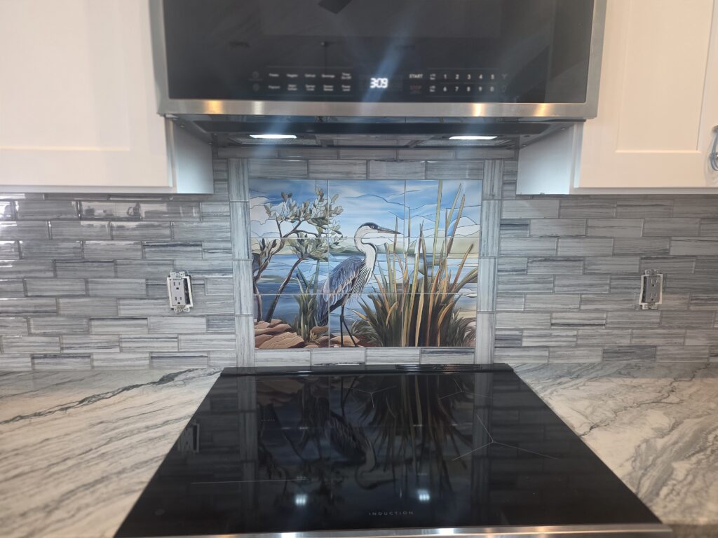 Artisan Custom Heron Backsplash